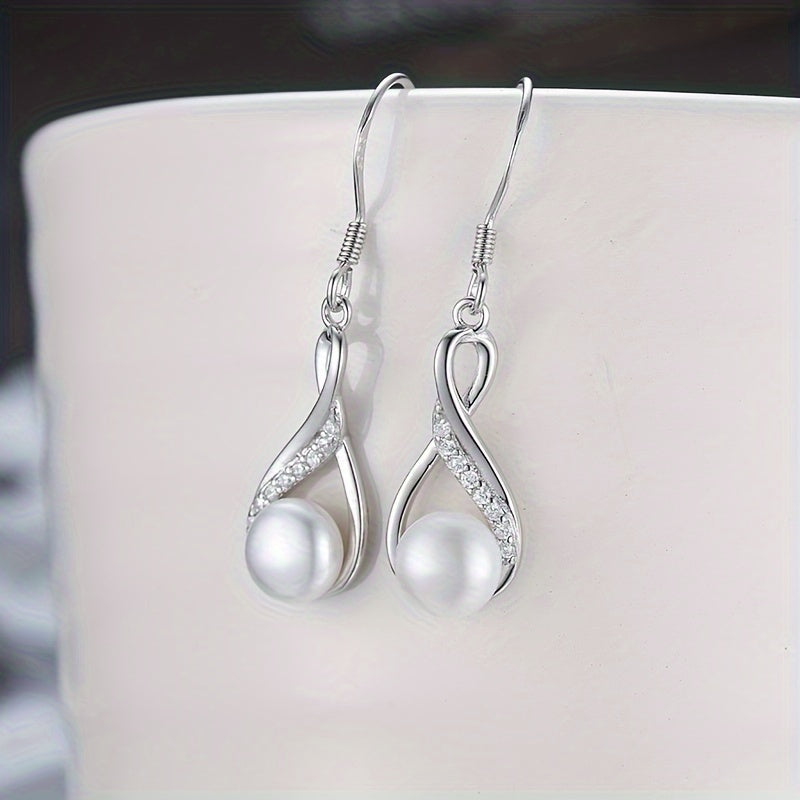 S925 Sterling Silvery Earrings for Women Natural Freshwater Freshwater Pearls Earrings Ear Hooks High-end Temperament Necklace for Women Men's Girlfriend Proposal EngaSynthetic Gemstoneent Wedding Anniversary Halloween Christ