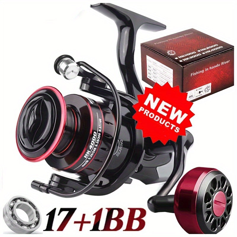 1pc Heavy-Duty 10kg/22LB Max Resistance Fishing Reel - High-Speed Saltwater & Carp Fishing Spinning Wheel with EVA Comfort Grip, Stainless Spool - Ideal for Large Fish, Anglers, and Heavy-Catch Adventures (Black)