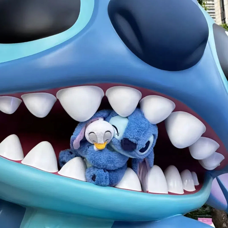 Stitch & Plush Duckling Plush Toy - Adorable Hugging Pose, Soft Blue & White, Perfect Gift for Birthdays, Christmas, Valentine'S Day, Stitch Plushie, Holiday Gift Item, Playful Design, Highquality Stitching