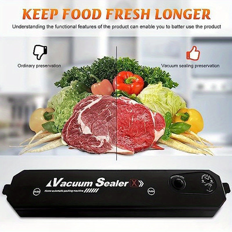 Vacuum Sealer Machine, with 50pcs Seal Bags for Food Saver Storage and Sous Vide, Automatic Air Food Sealing System