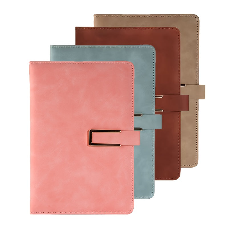 4 PACK A5/ B5 Leather Hardcover Notebook, Lined Notebook 80 GSM Thick Durable Paper for School Office Business Use, Back to School Season Supplie, Christmas Birthday Gift