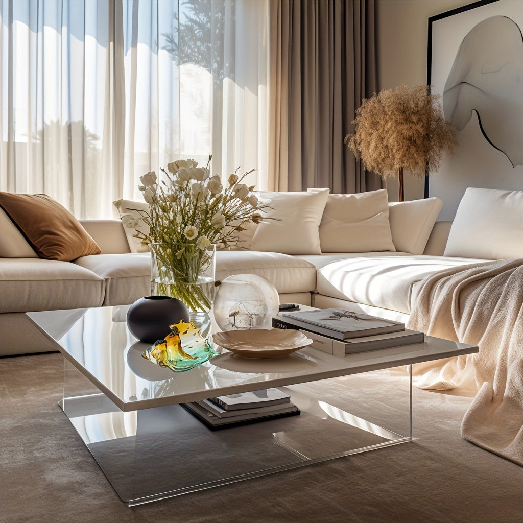 1pc Glass Conch Shell Figurine, Coastal Home Decor Navy Blue, for Living Room/Offices Desktop Decor