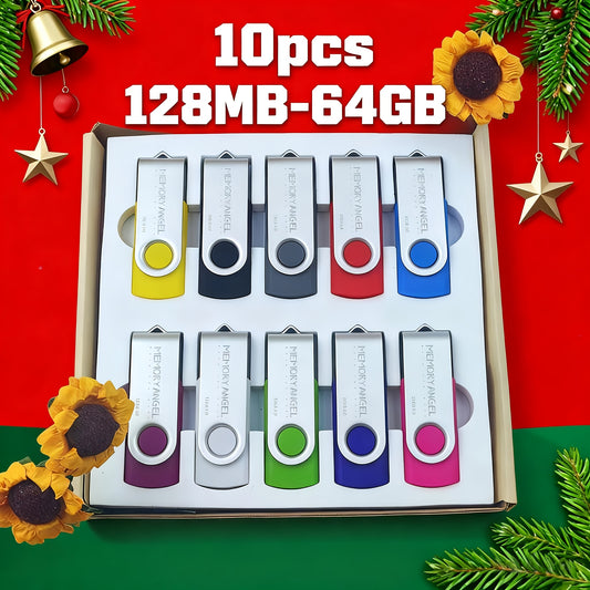 10pcs Colorful Clip USB Flash Drives, USB Flash Drive Colorful, Data Transfer, Portable Storage, Fun Accessories, Colorful Drives, Sturdy Construction, Highspeed Performance, Clip Drive