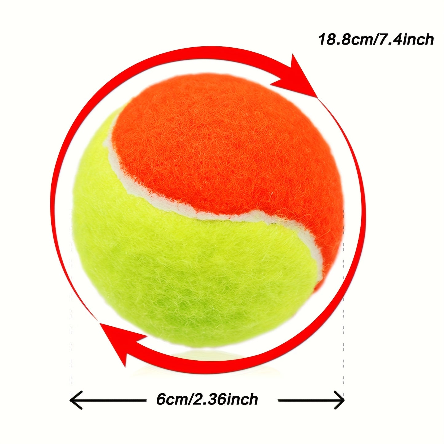 GKANDI 18/24 Pack Durable Orange Tennis Balls Low-pressure Stage Non Pressure Bulk Training Tools, Suitable for Novice Tennis Players Beginners