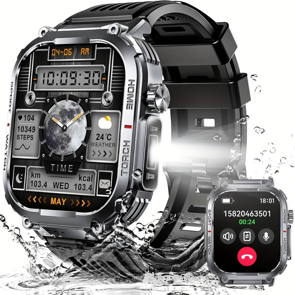 Smart Watch for Men Women(Answer/Maker Calls), Sports Watches for iPhone Android, 100+ Sport Modes Fitness Tracker, Waterproof, Rugged Smartwatch with Sleep Monitor Activity Tracker, Gifts for Camping Hiking Lovers