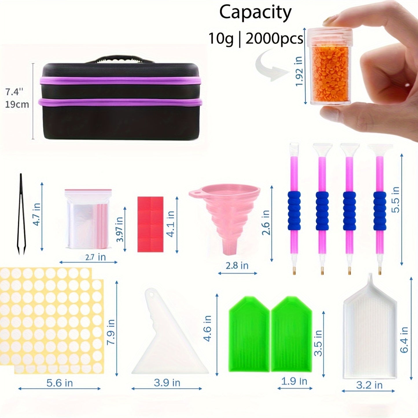 Christmas Gifts: Diamond Painting Storage Container, 240 Slots Diamond Art Accessories And Tools, Diamond Art Organizer With Diamond Painting Kit Jewelry Beads Shockproof Ja