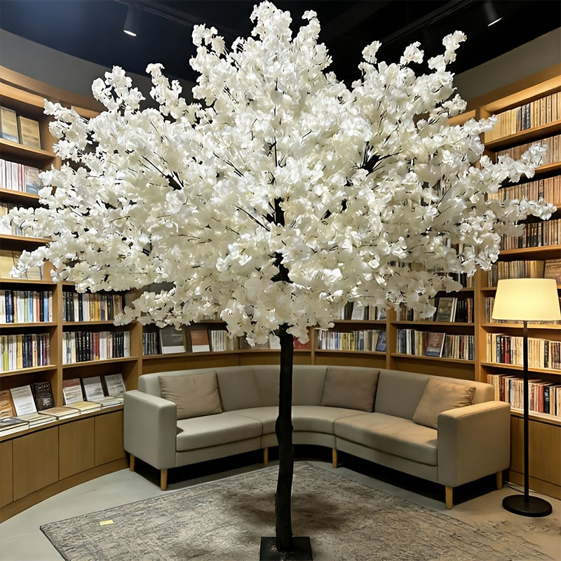 One Artificial Cherry Blossom Tree in Pink/White | Lifelike Flowers, Durable Plastic, Ideal for Outdoor Weddings, Home Decor, and Floral Arrangements for Christmas and Valentine'S Day