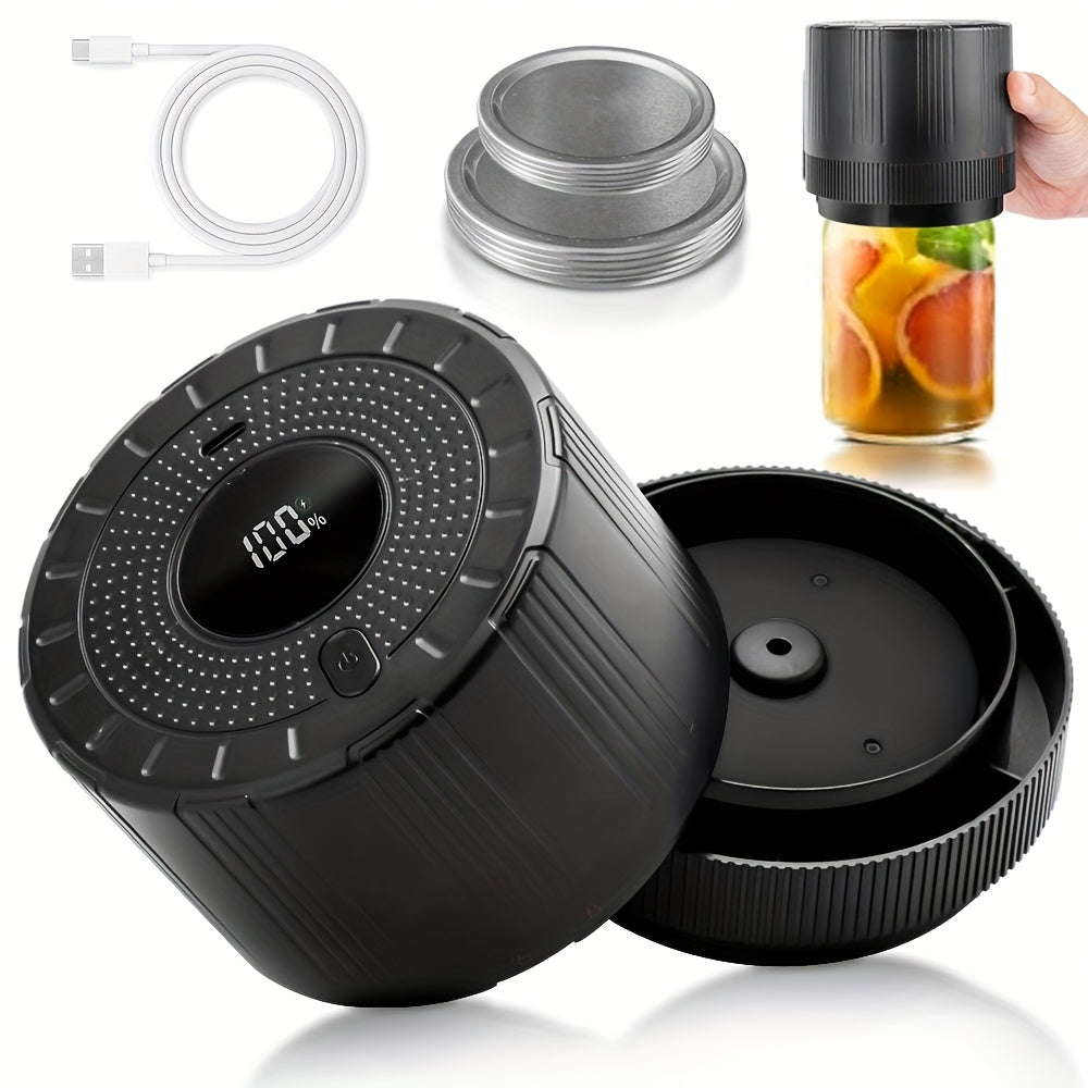 Electric Mason Jar Sealer One-Touch Jar Sealer Suitable for Mason Jars with Wide/ Narrow Mouth Lids, Heavy-Duty Seal for Preservation, Appliance (Compatible for Mason Jars)