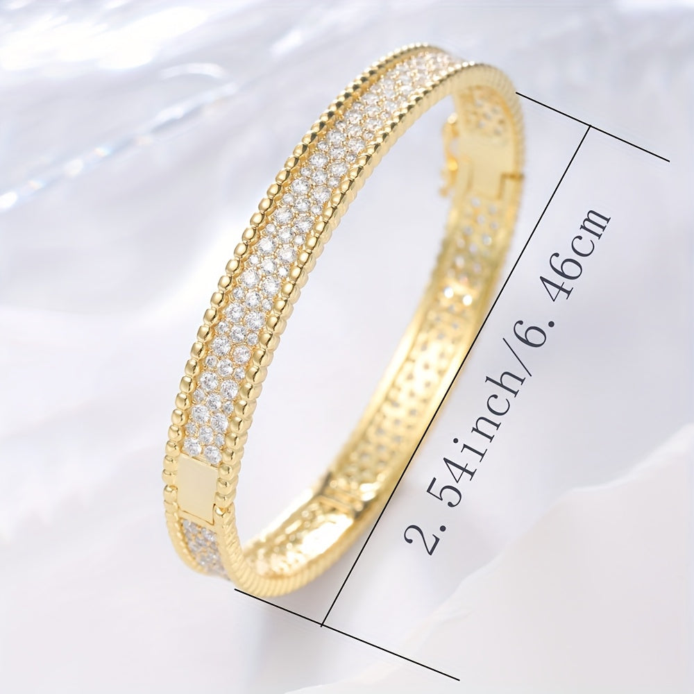 1pc S925 Silver Material Inlaid Moissanite Bracelet, High-end Luxury Style Suitable for Wearing All Seasons And Giving Gifts. Anniversary Gift, Wedding Gift, Mother's Day Gift, Valentine's Day Gift