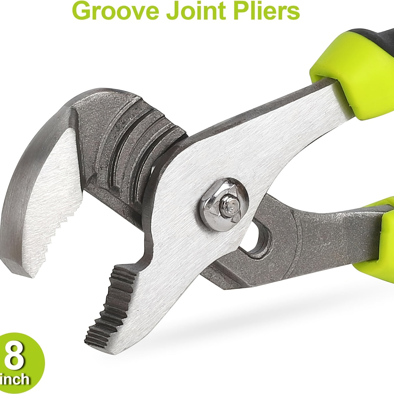 5- Utility Pliers Set with Storage Bag, Includes Groove Joint, Diagonal, Long Nose, Slip Joint Pliers and 8" Adjustable Wrench