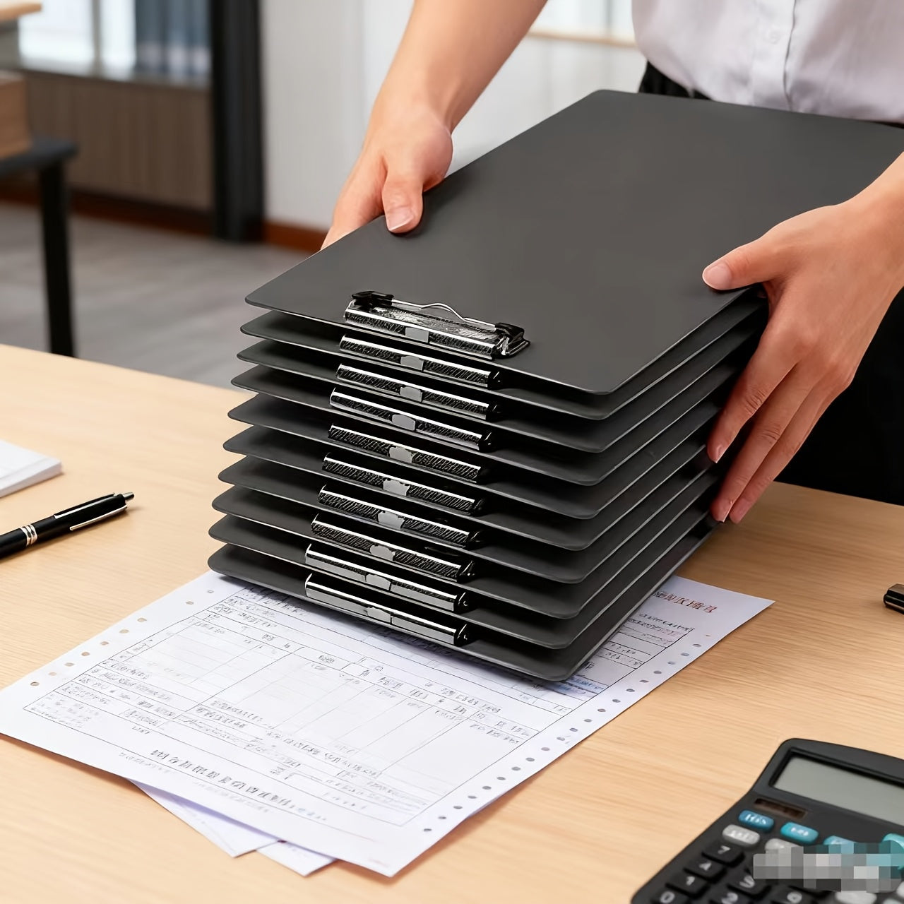 Set of 3 Durable Plastic Notepads | A4 Writing Boards Suitable for Bills, Invoices, And Service Forms, Ideal for Restaurants, Homes, Supermarkets, And Offices