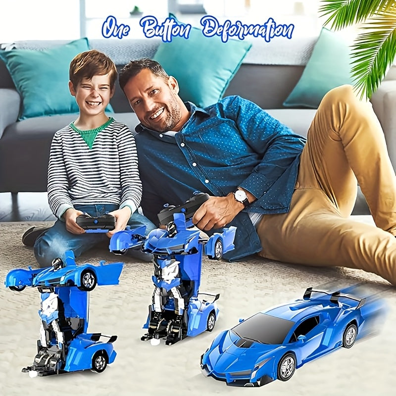 Transformable Remote Control Car Robot, R/C Car Toy, 1:18 Scale 360° Drifting, One-Click Transformation, Suitable for Kids Over 3 Years Old, Educational Toy, Kids' Day Gift, Birthday Present