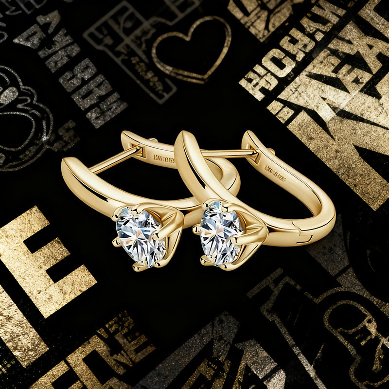 925 Silvery Moissanite Earrings, Men's Moissanite Jewelry, Men's Stud Earrings, 925 Silvery Earrings, Men's Hoop Earrings, Dangle Earrings Suitable for Any Occasion, Perfect As A Christmas #Halloween #BlackFriday #NewYear Gif