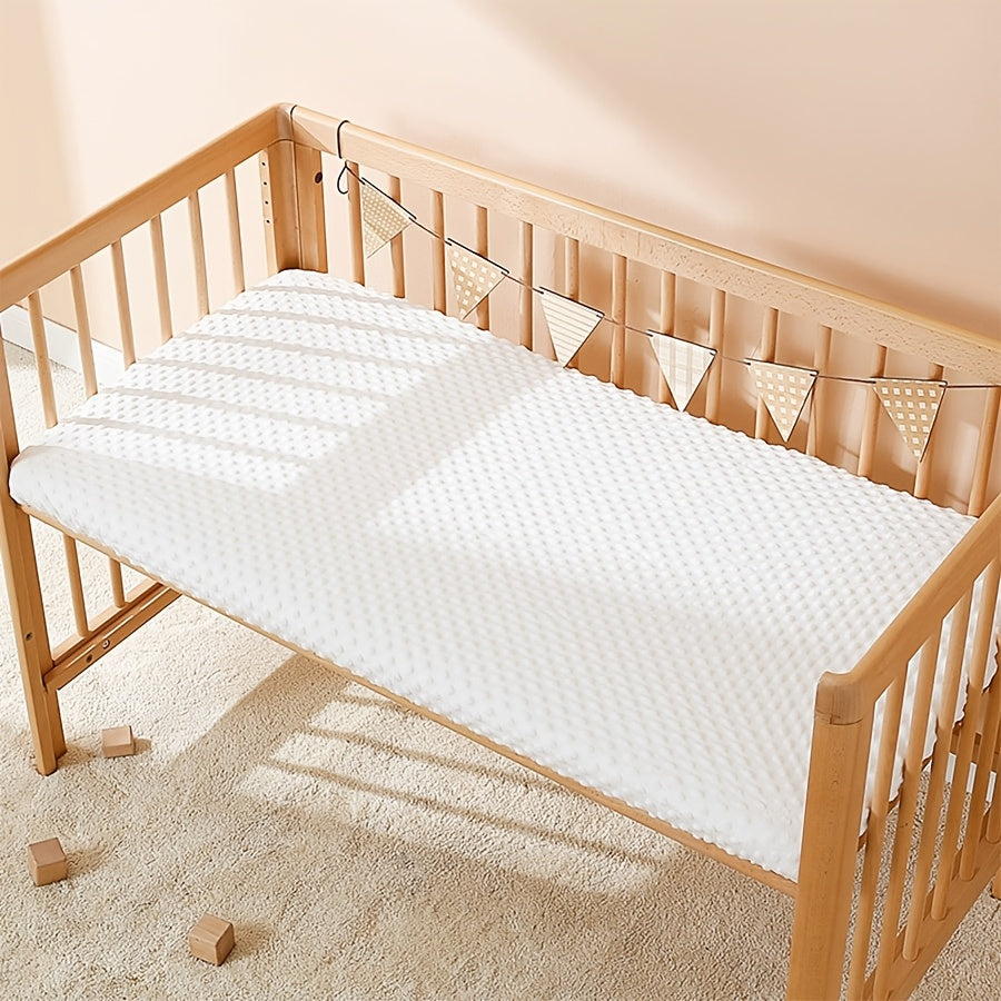 1pc Baby Bed Sheet, Super Soft And Comfortable, Machine Washable, Elastic Edge - Oval Shaped Bed Edge, Rectangular Pad/mattress Protection Pad - Convertible Home Mattress Sheet Cover