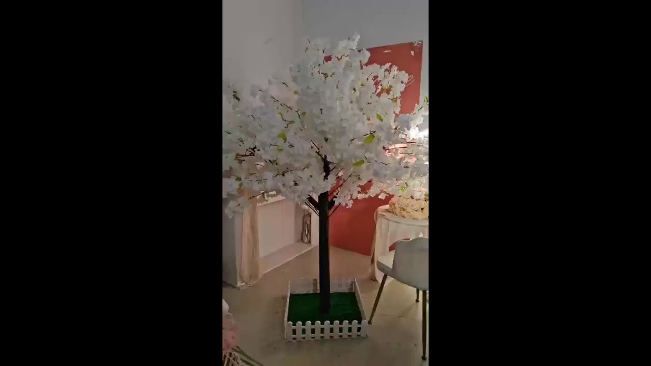 One Artificial Cherry Blossom Tree in Pink/White | Lifelike Flowers, Durable Plastic, Ideal for Outdoor Weddings, Home Decor, and Floral Arrangements for Christmas and Valentine'S Day