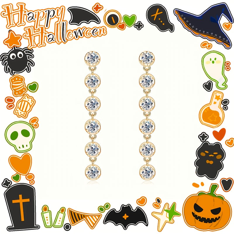 2pcs S925 Silver 1.2 Carat Moissanite Earrings | High-Quality Glamorous Women'S Dangle Earrings, Elegant and Sexy Style, 22K Golden Plated, Perfect for Daily Wear, Anniversaries, Birthdays, and Holiday Gifts for Family and Fr