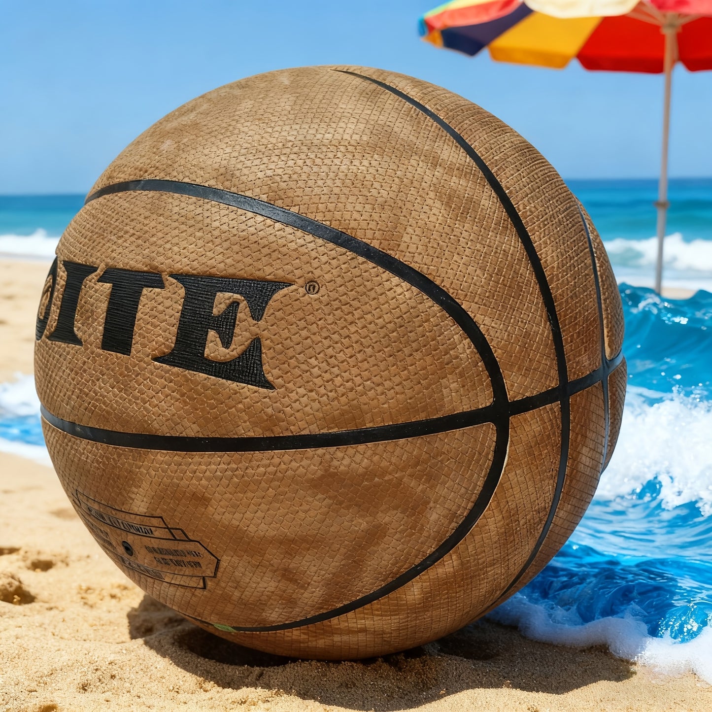 Slam Dunk Series, Brown Basketball, Cross-Textured Surface, Excellent Anti-Slip And Shock-Absorbing Performance, Suitable for Indoor And Outdoor Training And Competition, Premium Sports Equipment, Moisture-Wicking And Sweat-E