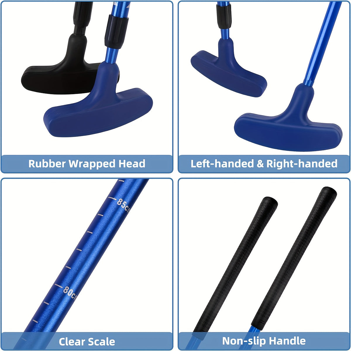 3pcs Golf Putting Set (1 Club With 2 Balls), Suitable For Both Men And Women, With Left And Right Directional Putting, Suitable For Right-handed Or Left-handed Golfers, Adjustable Length Golf Putting, Suitable For Teenagers A