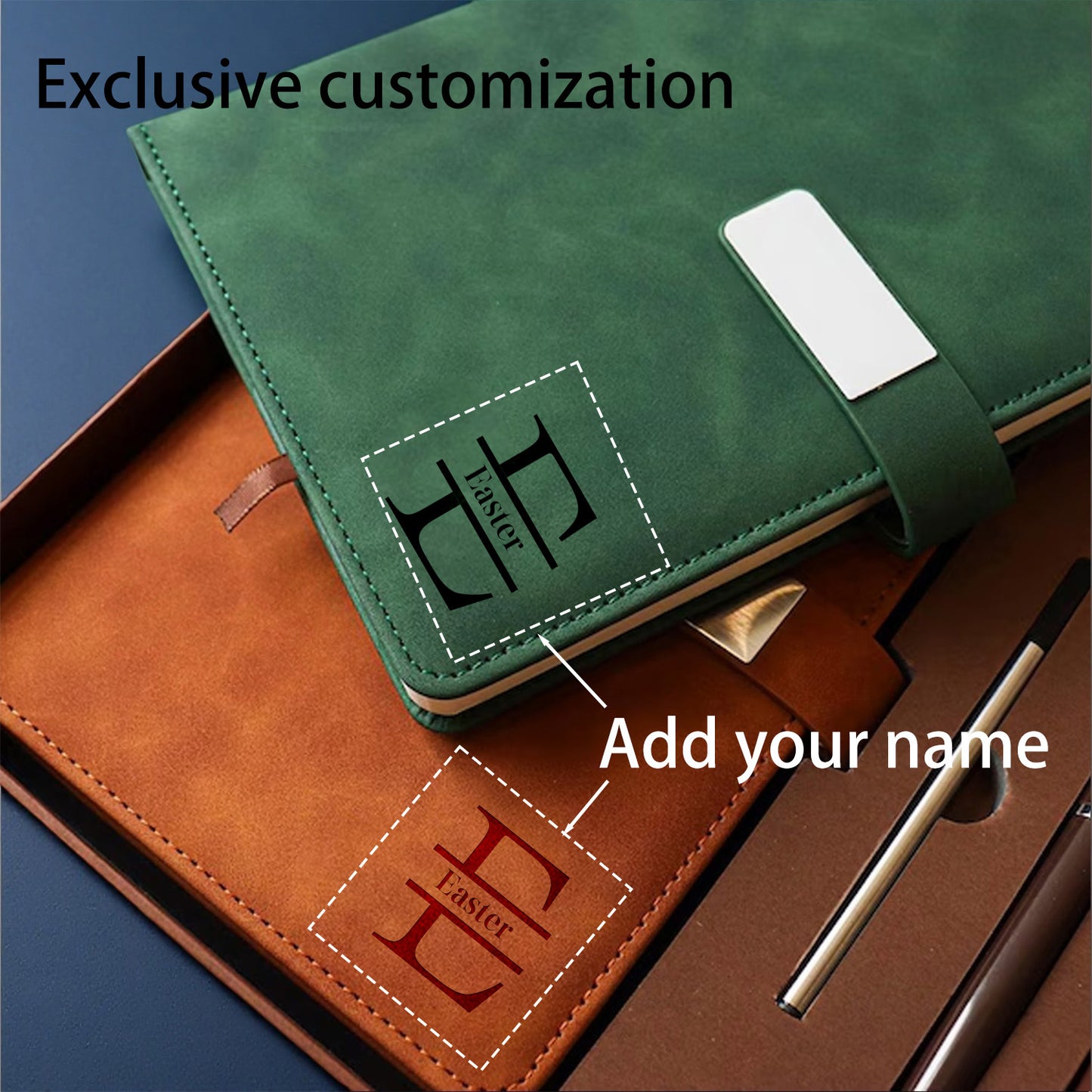 1pc Personalized Notebook Gift Box | A-Z Engraving Available | Practical Stationery Gift for College Students & Office Workers | Easter Basket Stuffers | Easter Gifts