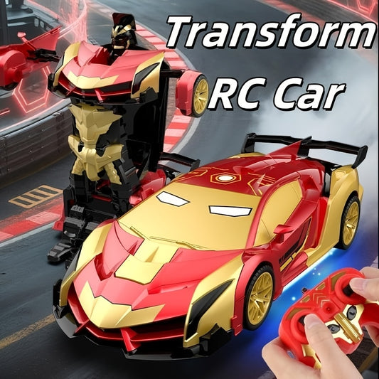 ' Transforming RC Car & Robot - 2.4GHz Remote Control, 360° Drift Racing Car Converts to Robot, One-Click Transformation, - () - Birthday/Christmas/Halloween Gift for Kids