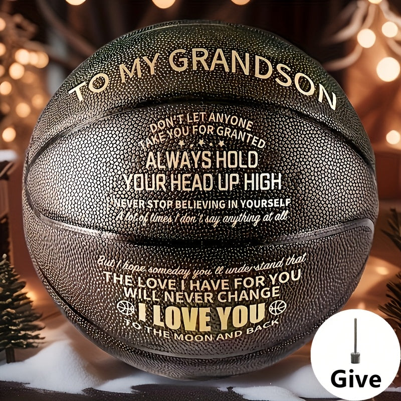 Basketball | Perfect Christmas Birthday Gift for Daughter, Grandson, Nephew, Niece - You Never Lose, Faux Leather, Mixed Color