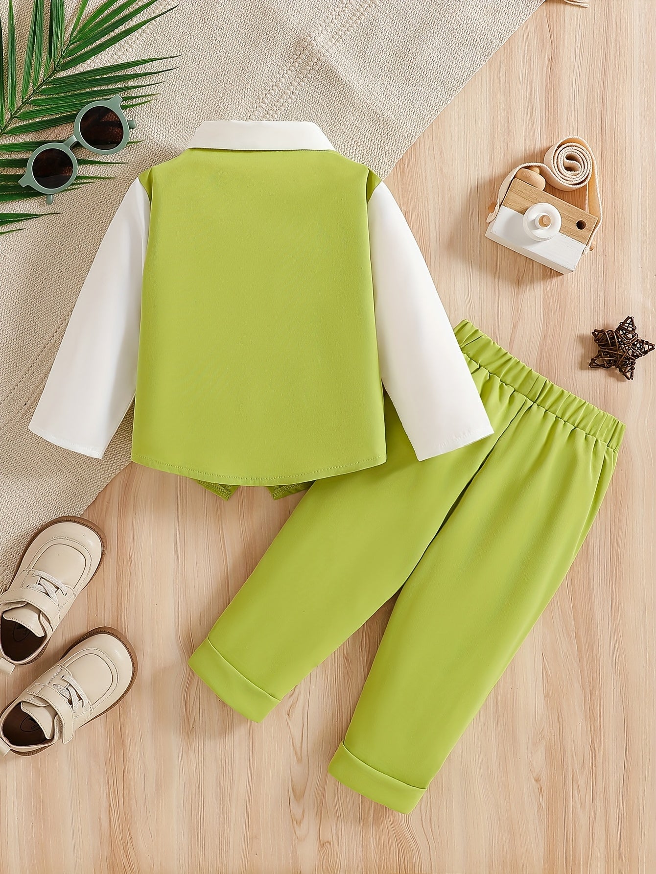 Baby Clothing And Baby Products 2025 New Baby Spring And Autumn Suit Set Wedding Birthday Party Gift Suit Fake Two Piece Long Sleeved Top And Pants Children'S Gentleman Baptismal Set Start Season Hot Halloween And Christmas C