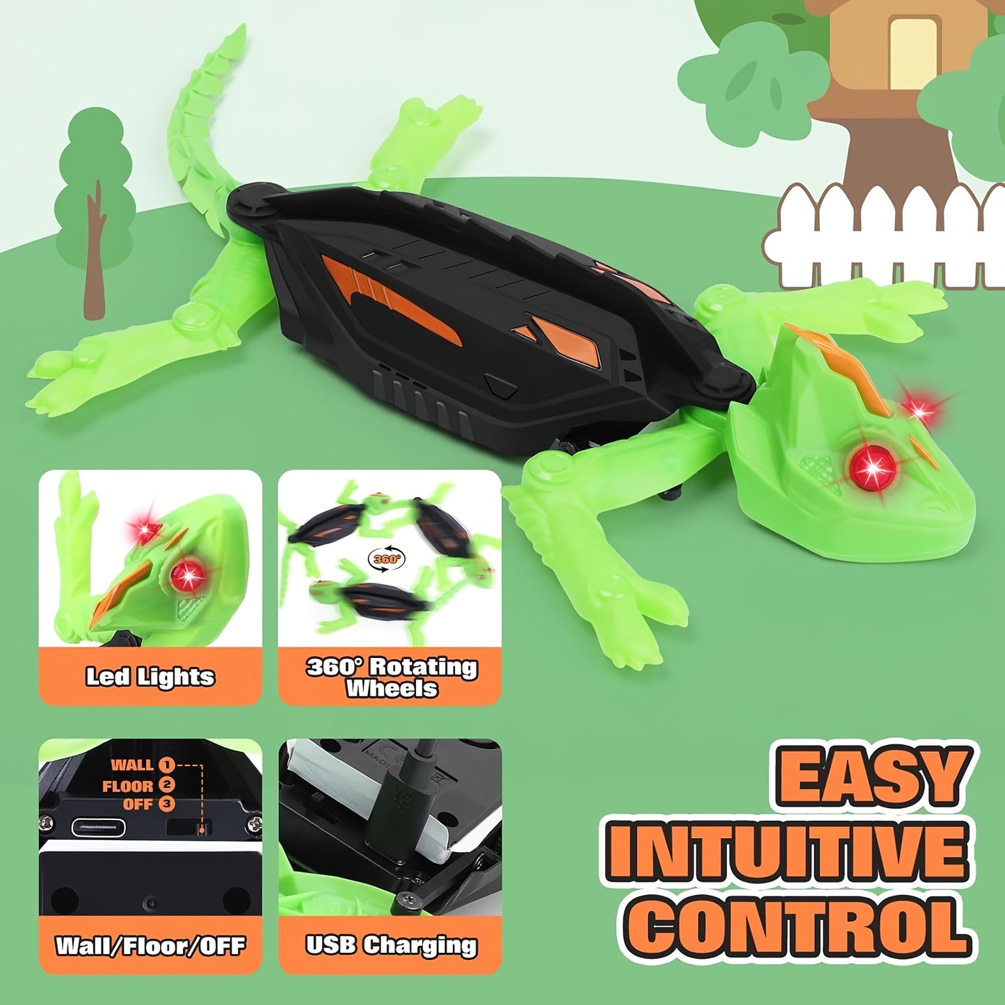 Rechargeable Remote Control Wall Climbing Toy, Remote Control Gecko Toy, Dual-Mode Floor And Wall Driving, Perfect for Boys And Girls Ages 3+, Halloween, Christmas, Or Birthday Gifts, Birthday Presents, Fun Robot Toy, Playful