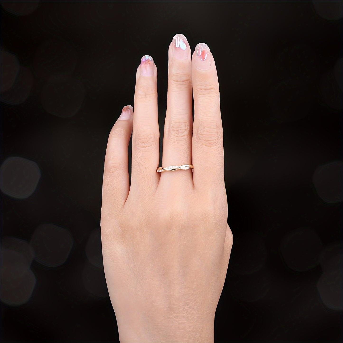 1pc 925 Sterling Silver Infinity Design Round Cut Cubic Zirconia Decor Wedding Engagement Ring For Woman For Girl Perfect For Wedding Engagement For Daily Decoration Fine Jewelry