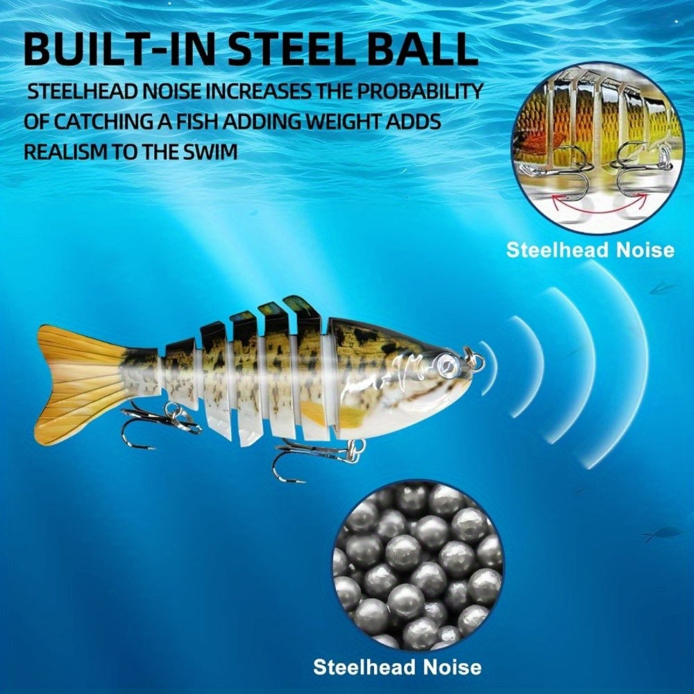 6pcs Realistic Simulated Fishing Bait, Real Swimming Bait, Multi Joint Swimming Bait, Suitable For Both Freshwater And Saltwater, Top Water Fishing Lures, Fishing Lures Kit, Perfect Gift For Anglers