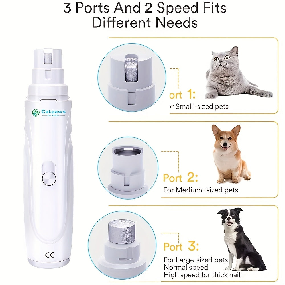 Electric Pet Nail Grinder, Electric Dog Nail Scissors, Quiet Electric Dog And Cat Claw Nail Trimmer Tool. Safe And Convenient Beauty, Dog Nail Trimmer, Smooth Metal Surface, Smooth Operation, No Battery