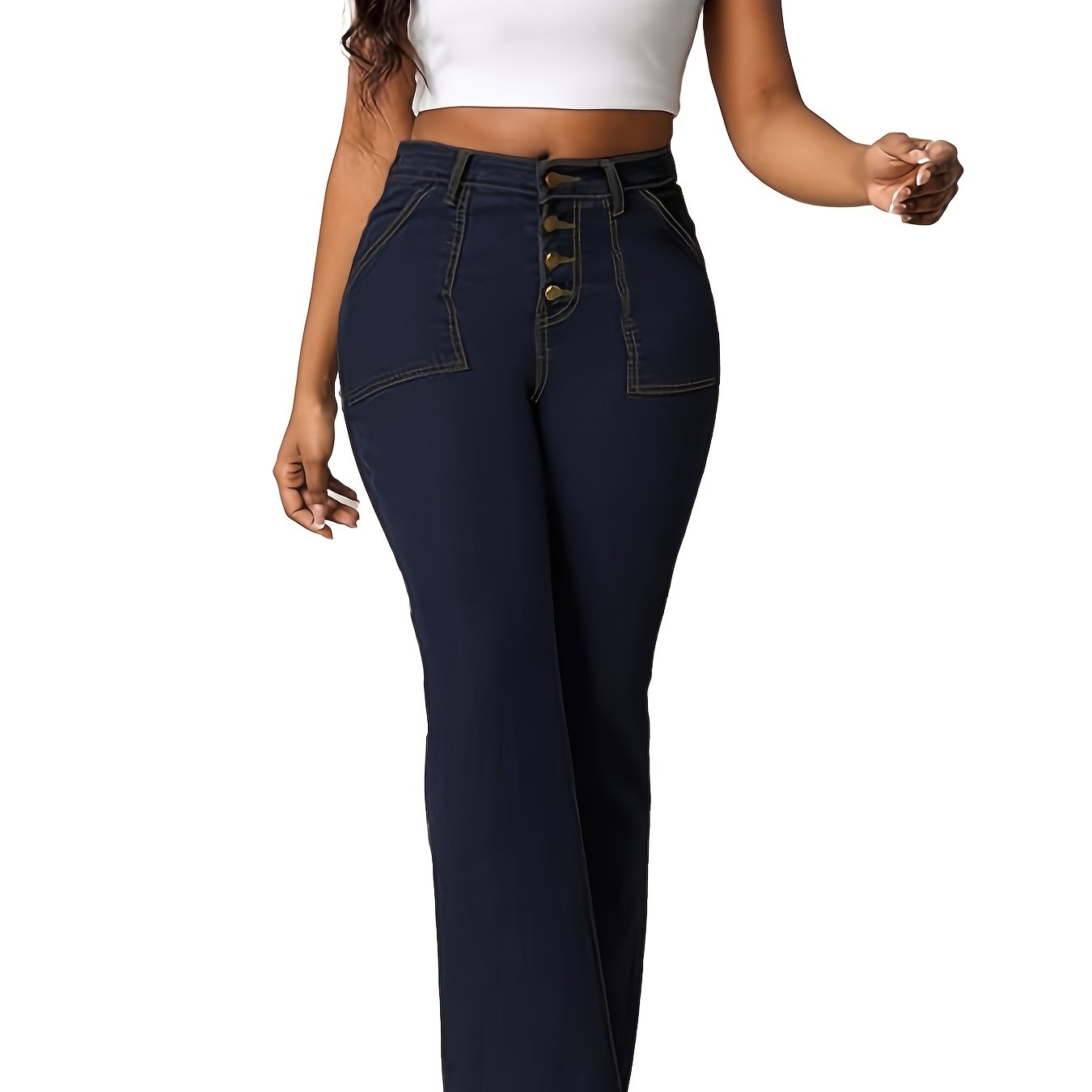 Plus-size Women's Fashion Casual Slim Elegant Plus-size Trousers