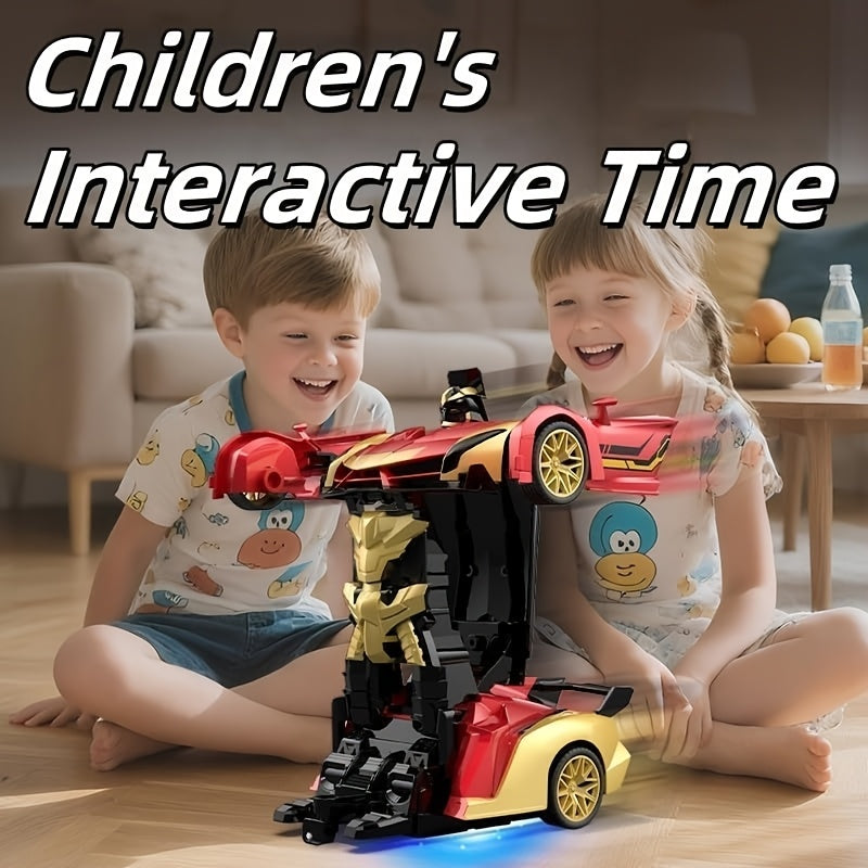 ' Transforming RC Car & Robot - 2.4GHz Remote Control, 360° Drift Racing Car Converts to Robot, One-Click Transformation, - () - Birthday/Christmas/Halloween Gift for Kids