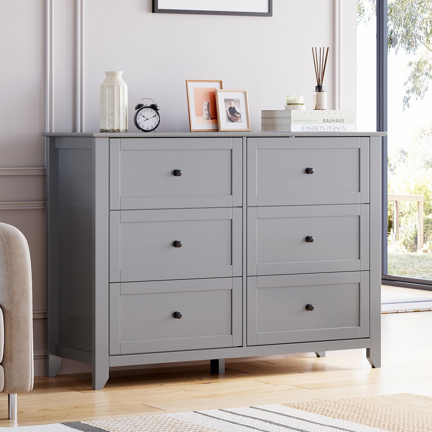 Modern 6-Drawer Storage Cabinet with an Upgraded Design, Crafted from Sheet Material And Featuring a Durable U1 Drlac 6002 Painted End. This Functional Storage Solution Is Perfect for Home Or Office Use, Ideal for Room Decor,