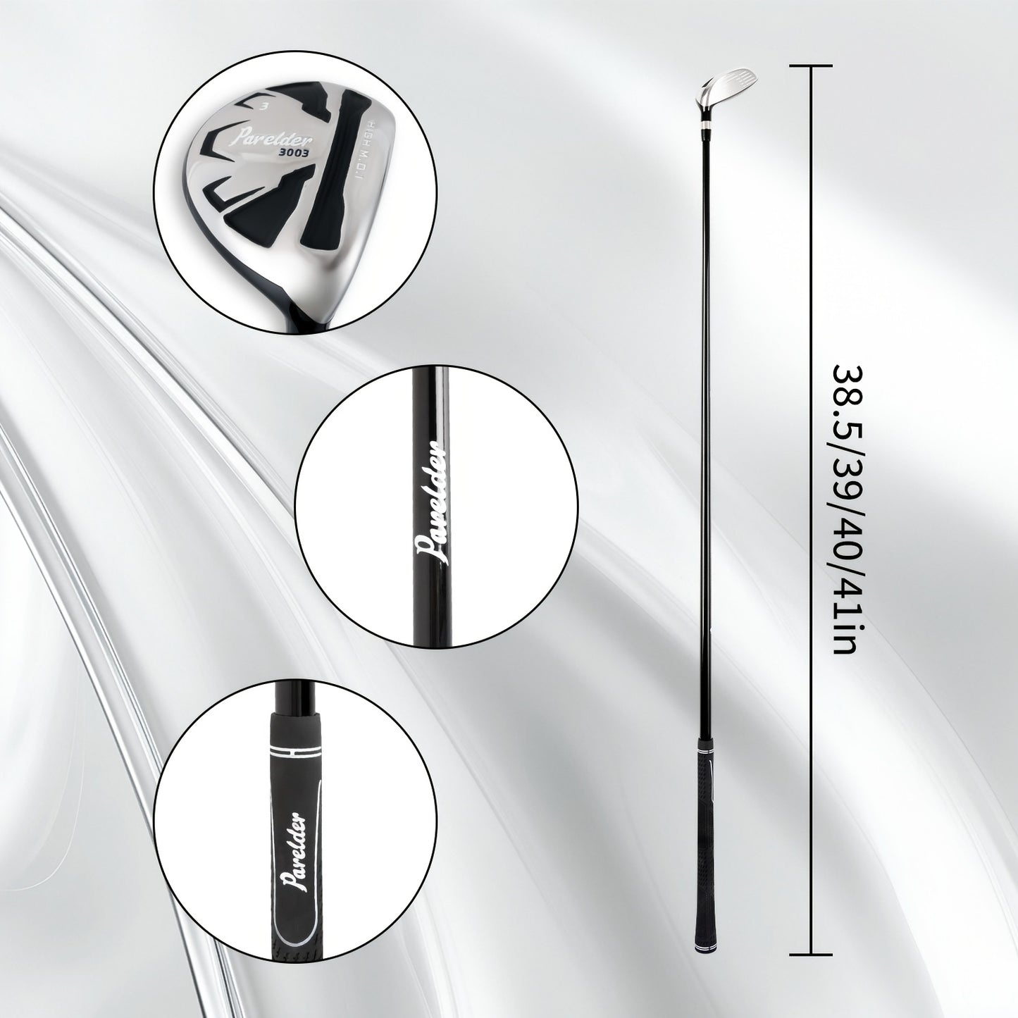1 Parelder Men's Right Hand Golf Hybrid | Lofts 17°/20°/23°/26° | S/R Flex with Premium Rubber Grips and Carbon Fiber Shaft |, Aerodynamic Design for Max Distance & Forgiveness