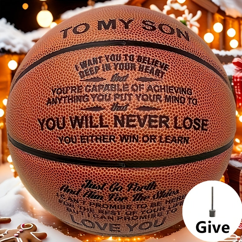 Basketball | Perfect Christmas Birthday Gift for Daughter, Grandson, Nephew, Niece - You Never Lose, Faux Leather, Mixed Color