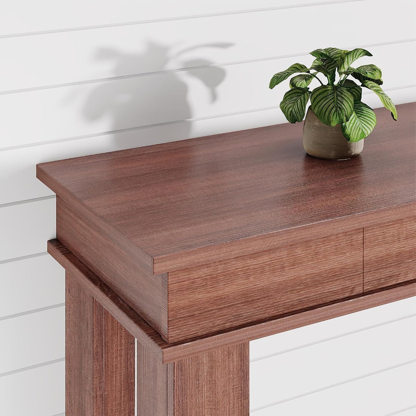 54-inch Solid/ Console Table with Drawers & Open Shelf - Modern Farmhouse Sofa Table Suitable for Entryway, Hallway, Living Room, Foyer - Sturdy Entry Table with Storage, Assembly Required for Narrow Hallways and Wide Spaces