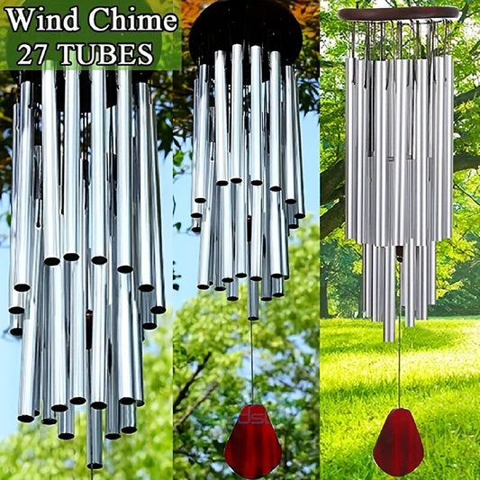 Large 27-tube Outdoor Wind Chime, 34-inch Church Bell Garden Wind Chime