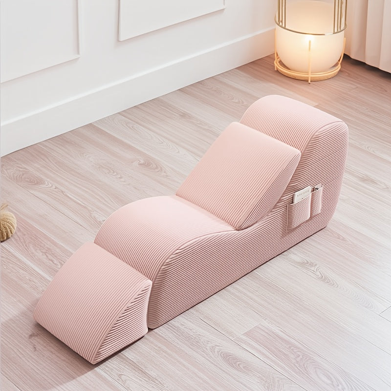 Yoga Lounger Chair - Adult Ergonomic Design, Corduroy Cushioned Sponge, Non-slip Bottom Yoga Chair For Bedroom, Living Room, Indoor And Outdoor Sports Furniture With Cushion Pillow