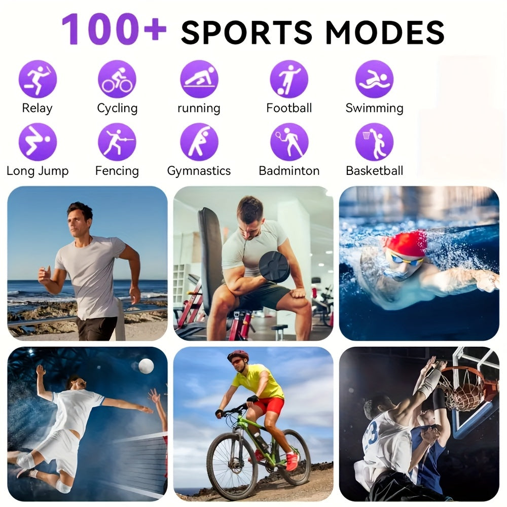 Smart Watch for Men Women(Answer/Maker Calls), Sports Watches for iPhone Android, 100+ Sport Modes Fitness Tracker, Waterproof, Rugged Smartwatch with Sleep Monitor Activity Tracker, Gifts for Camping Hiking Lovers