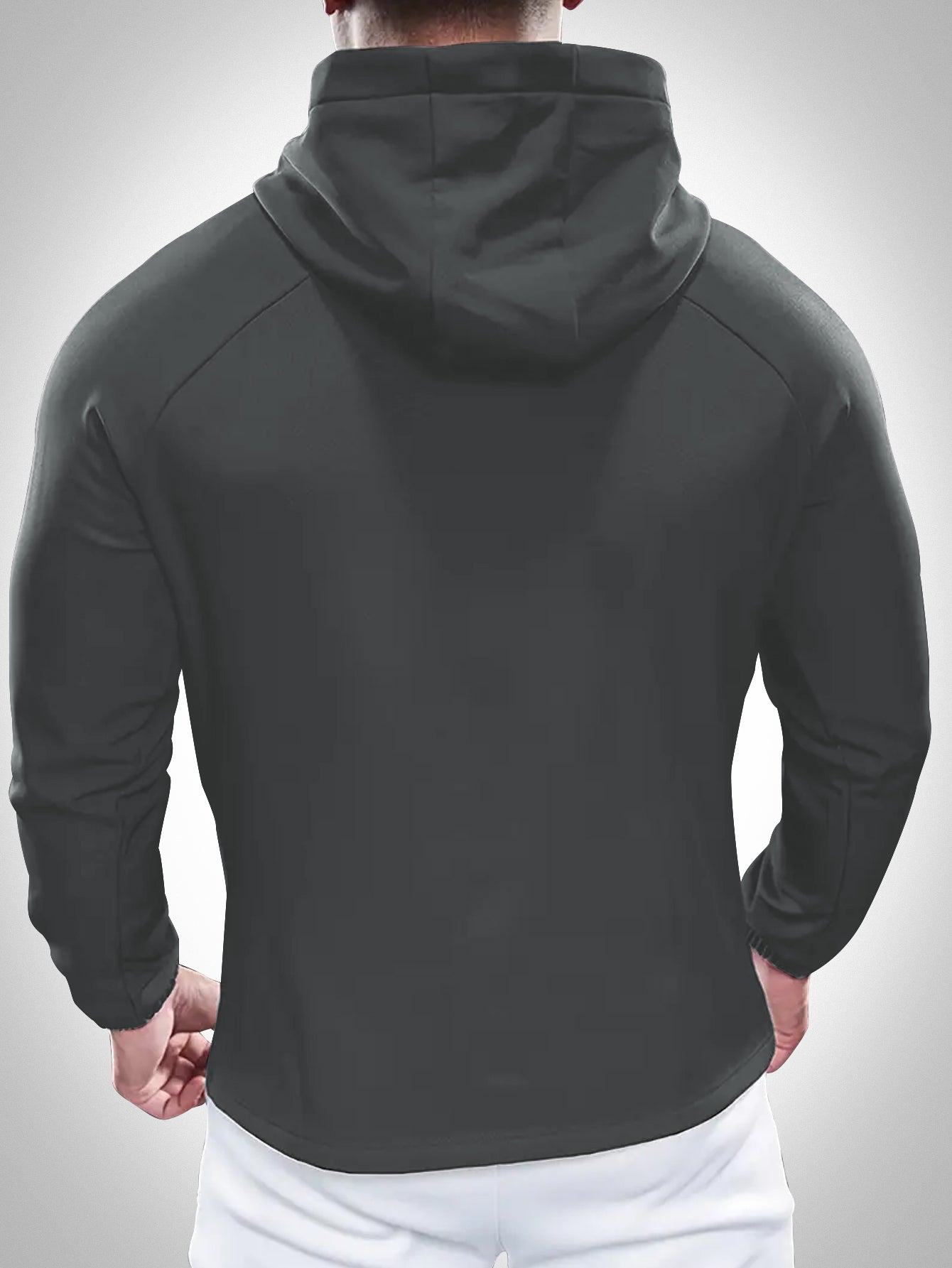 Men'S WindBreak Lightweight Athletic Gym Hooded Jacket - Full-Zip Workout Running Windbreaker with Pockets, Breathable, Full-Zip Closure & Hooded Design for Gym, Training, Outdoor Sports - Moisture-Wicking, Windproof, Casual