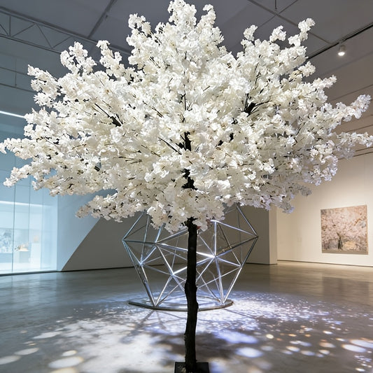 One Artificial Cherry Blossom Tree in Pink/White | Lifelike Flowers, Durable Plastic, Ideal for Outdoor Weddings, Home Decor, and Floral Arrangements for Christmas and Valentine'S Day
