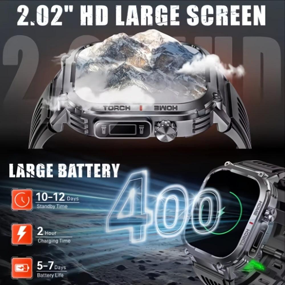 Smart Watch for Men Women(Answer/Maker Calls), Sports Watches for iPhone Android, 100+ Sport Modes Fitness Tracker, Waterproof, Rugged Smartwatch with Sleep Monitor Activity Tracker, Gifts for Camping Hiking Lovers