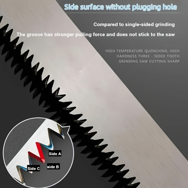 Professional Extended Folding Hand Saw - High-Speed Alloy Steel Blade, Labor-Saving Ergonomic Handle, Portable Folding Design for Tree Pruning, Woodworking & Outdoor Logging - Durable Metal Construction, Hand Saws for Tree Tr