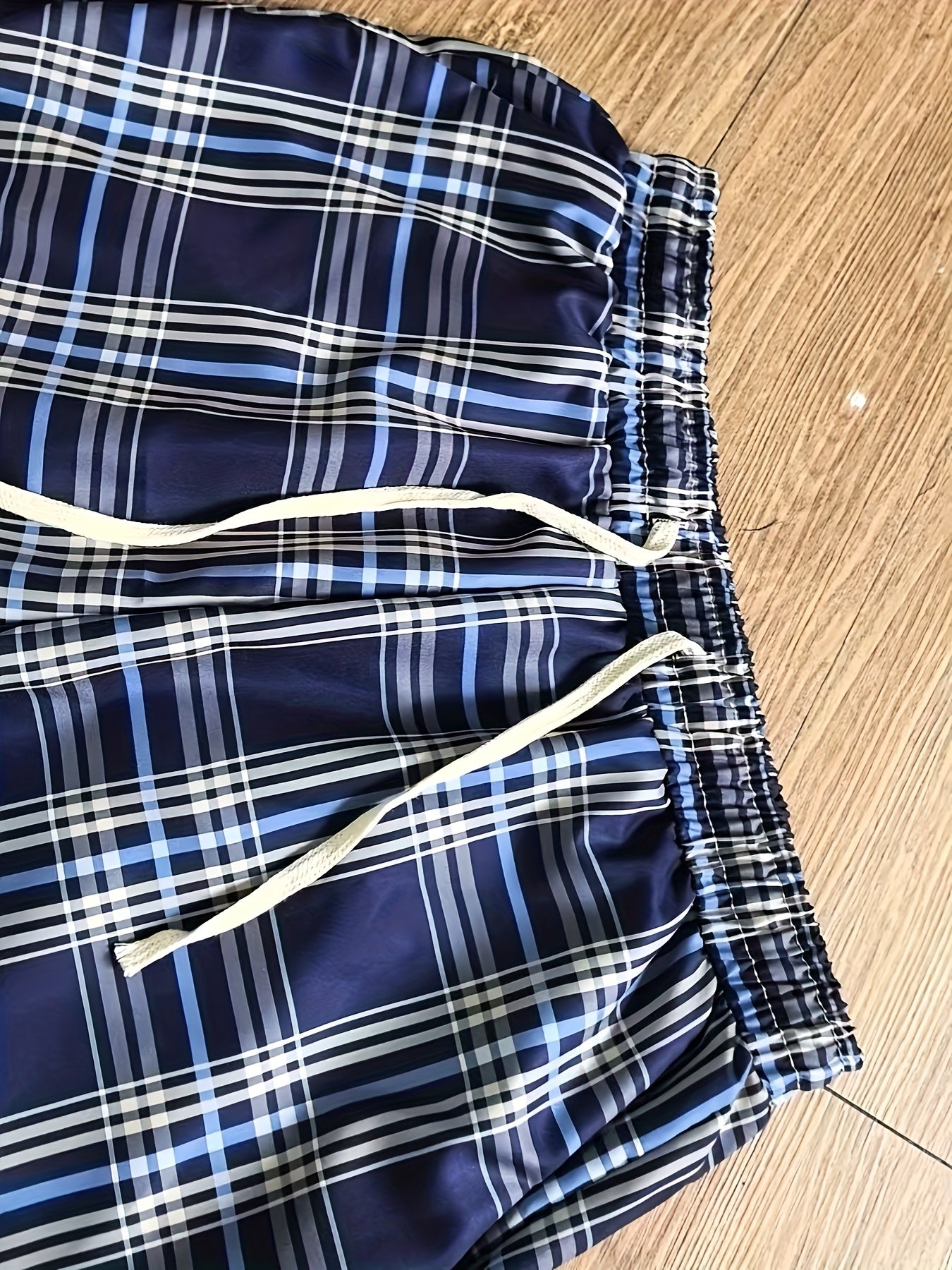 4-Pc Men'S Casual Plaid Pants - Non-Stretch Trousers with Drawstring Waist, Regular Fit All-Season Formal & Everyday Pants for Office, Casual Attire - Available in