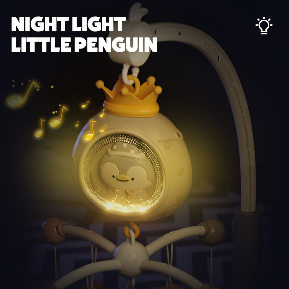 Baby Musical Crib Mobile with 150 Lullabies & Remote Control, Rotating Bed Hanging Toy with Soothing Lights & 150 Melodies, Bedside Mobile for 0-36 Months, Pink/Gray/Blue (Easy Install, Durable Plastic)