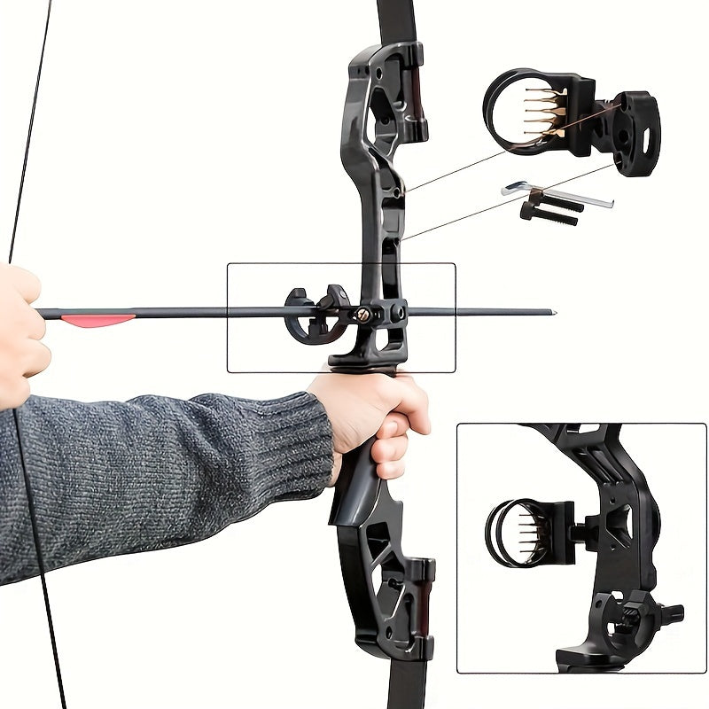 Archery 51" Takedown Recurve Bow And Arrows Set For Adults, Right Hand Practice Kit With 6pcs Real Feather Carbon Arrows For Beginner-best Gift For Holiday