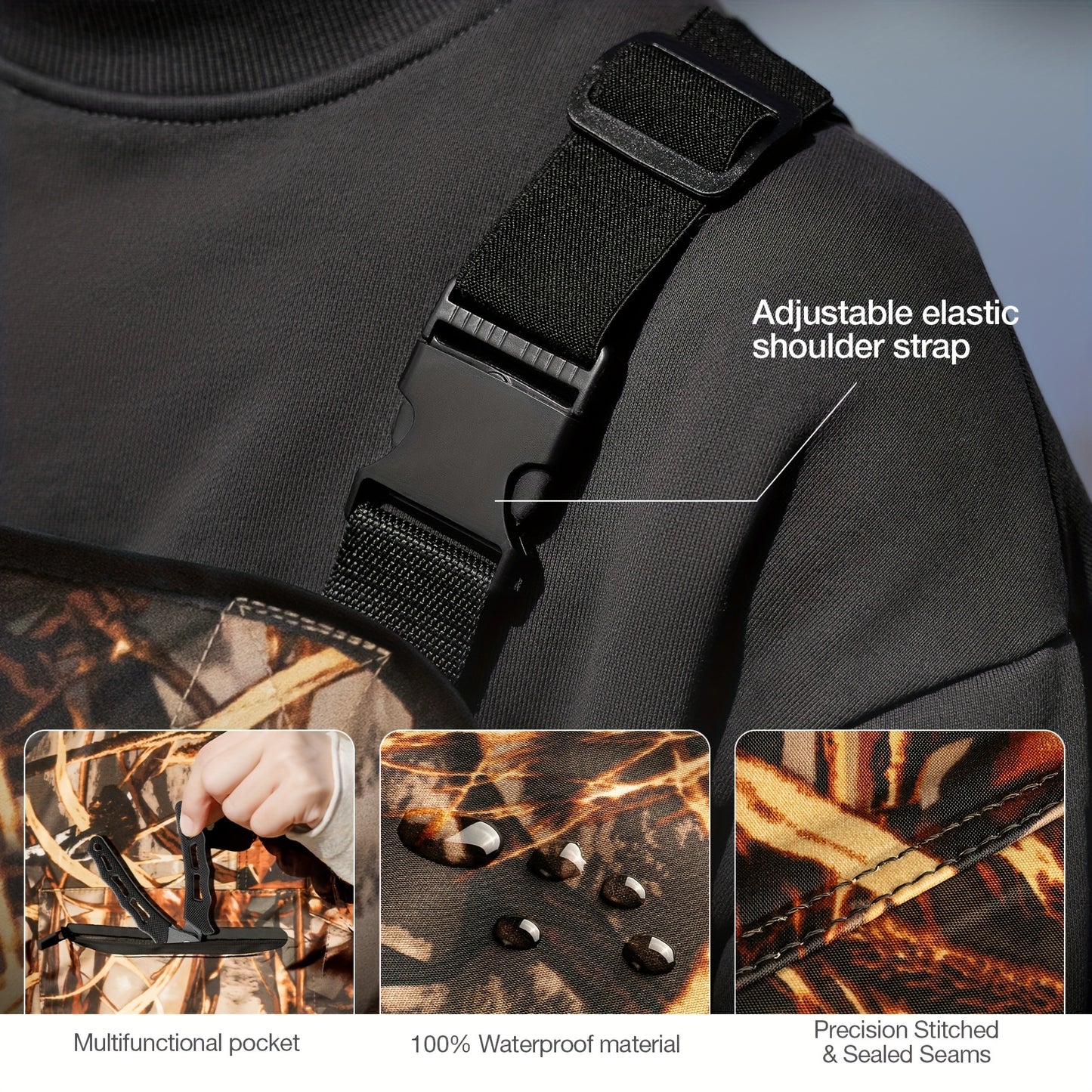 Ghosthorn Youth Chest Waders for Fishing And Hunting - Nylon Waders with Built-In Boots for New Year Presents
