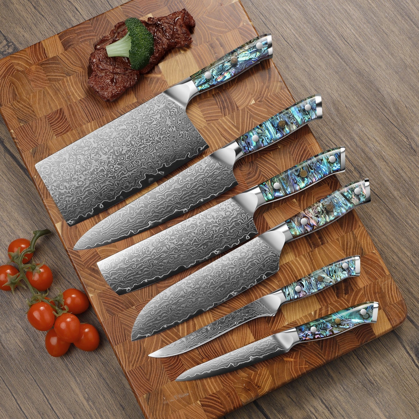 3/ 4/ 8/ 10/ 14pcs Knife Set, Professional Kitchen Knife Set Ultra Sharp German High Carbon Stainless Steel Chef Knife Set for Kitchen Japanese Cooking Knife, Portable Outdoor Picnic Kitchen Knife Set