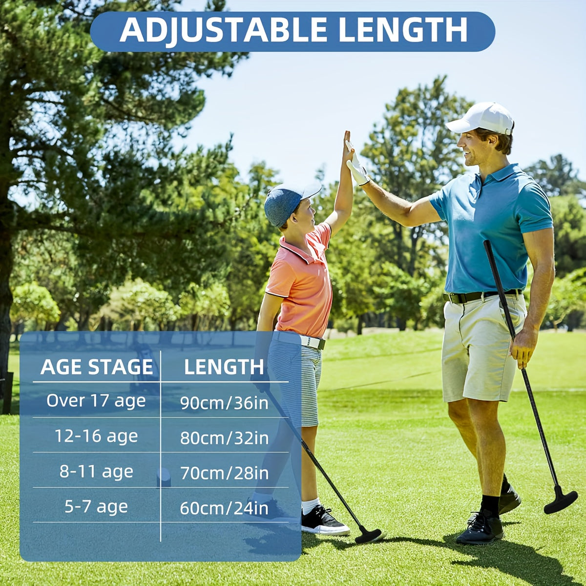 3pcs Golf Putting Set (1 Club With 2 Balls), Suitable For Both Men And Women, With Left And Right Directional Putting, Suitable For Right-handed Or Left-handed Golfers, Adjustable Length Golf Putting, Suitable For Teenagers A
