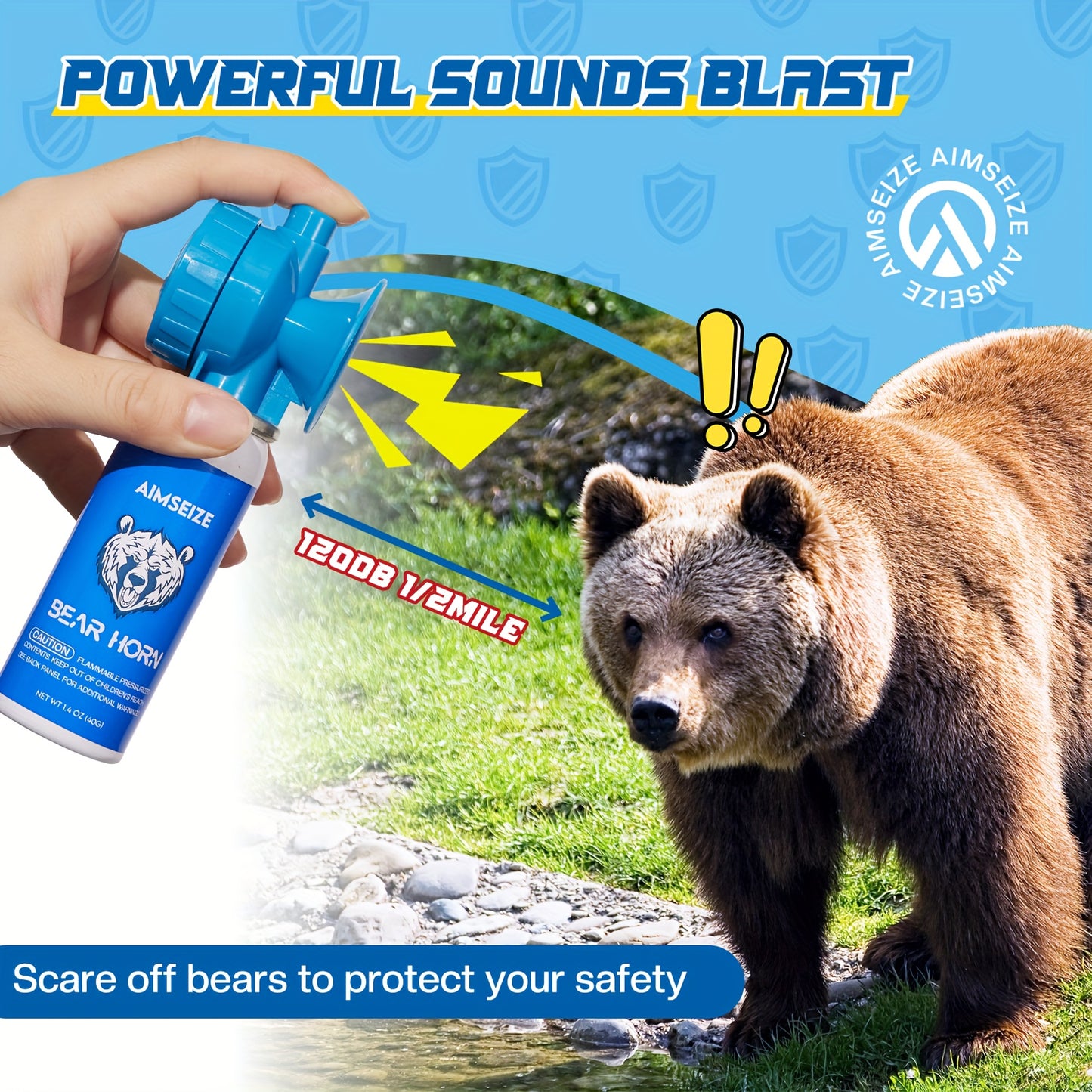 Loud Waterproof Air Horn Hand Held Can, Car Horn Alternative, High-volume Alarm For Hiking,, Marine Safety, Compact & Easy-to-use, No Batteries/electricity Required, Ideal For Emergencies, Personal Protection & Bear Encounter